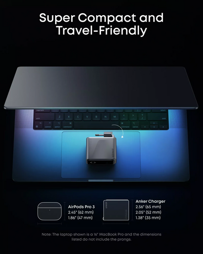 Sieťová nabíjačka Anker Prime, 160W, 5.36A, 3 x USB-C, Sivá A2687341