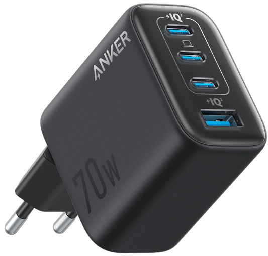 Sieťová nabíjačka Anker Zolo, 70W, 3.5A, 1 x USB-A - 3 x USB-C, Čierna A121CG11