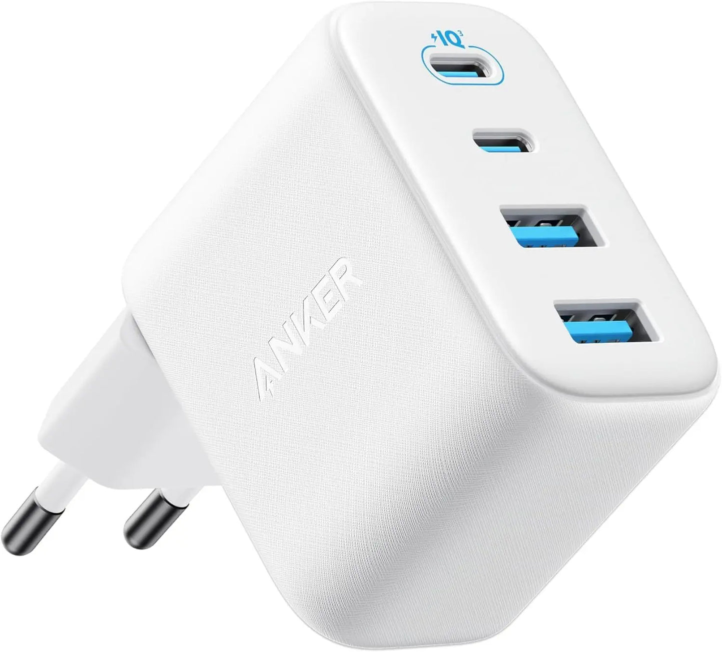 Sieťová nabíjačka Anker Zolo, 50W, 3A, 2 x USB-A - 2 x USB-C, biela