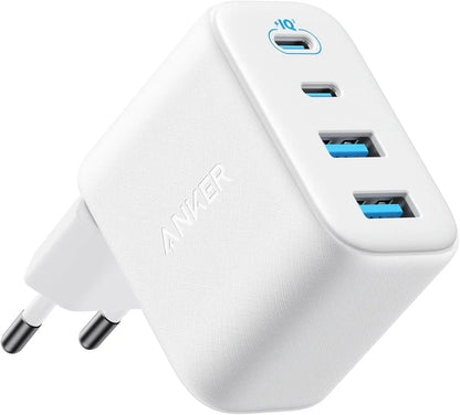 Sieťová nabíjačka Anker Zolo, 50W, 3A, 2 x USB-A - 2 x USB-C, biela