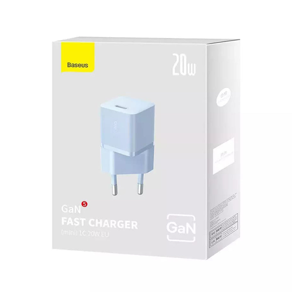 Sieťová nabíjačka Baseus GaN Mini 1C, 20W, 3A, 1 x USB-C, Modrá CCGN050103
