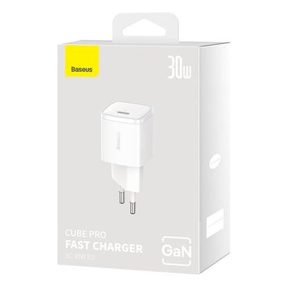 Sieťová nabíjačka Baseus Cube Pro, 30W, 3A, 1 x USB-C, Biela CCXF000302