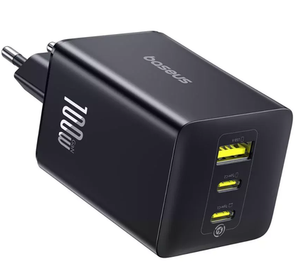 Sieťová nabíjačka Baseus EnerFill FE11, 100W, 5A, 1 x USB-A - 2 x USB-C, Sivá P10182102123