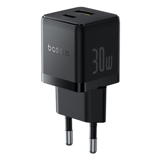 Sieťová nabíjačka Baseus Palm, 30W, 3A, 1 x USB-A - 1 x USB-C, Čierna P1011160A113-00