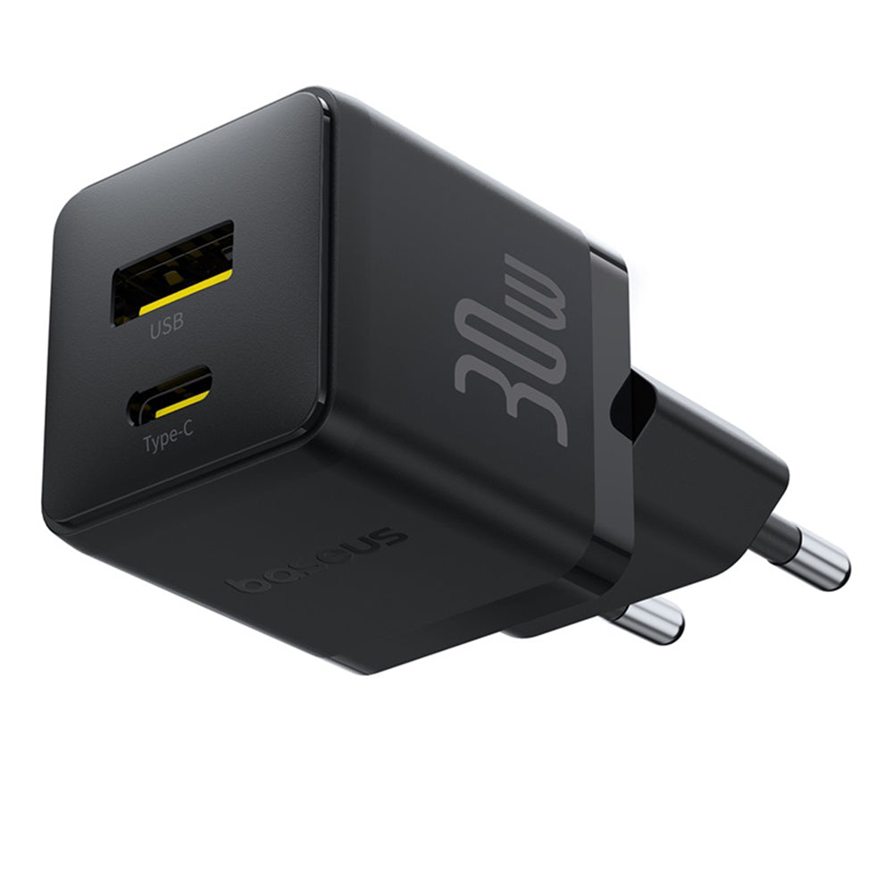 Sieťová nabíjačka Baseus Palm, 30W, 3A, 1 x USB-A - 1 x USB-C, Čierna P1011160A113-00