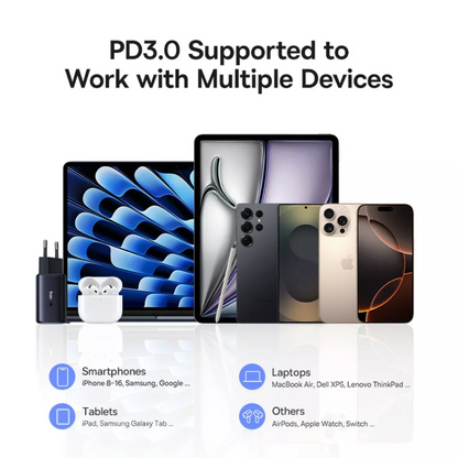 Sieťová nabíjačka Baseus PicoGo AE11, 67W, 1 x USB-A - 2 x USB-C, Čierna E0121200