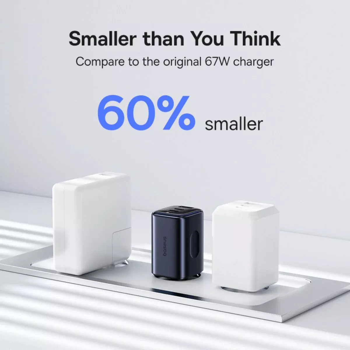 Sieťová nabíjačka Baseus PicoGo AE11, 67W, 1 x USB-A - 2 x USB-C, Čierna E0121200