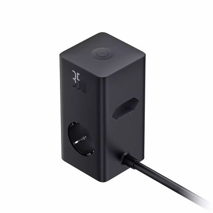 Sieťová nabíjačka Baseus PowerCombo, 35W, 5A, 2 x USB-A - 2 x USB-C - 3 x Schuko, Čierna, Znovu zapečatená E00023606113-00