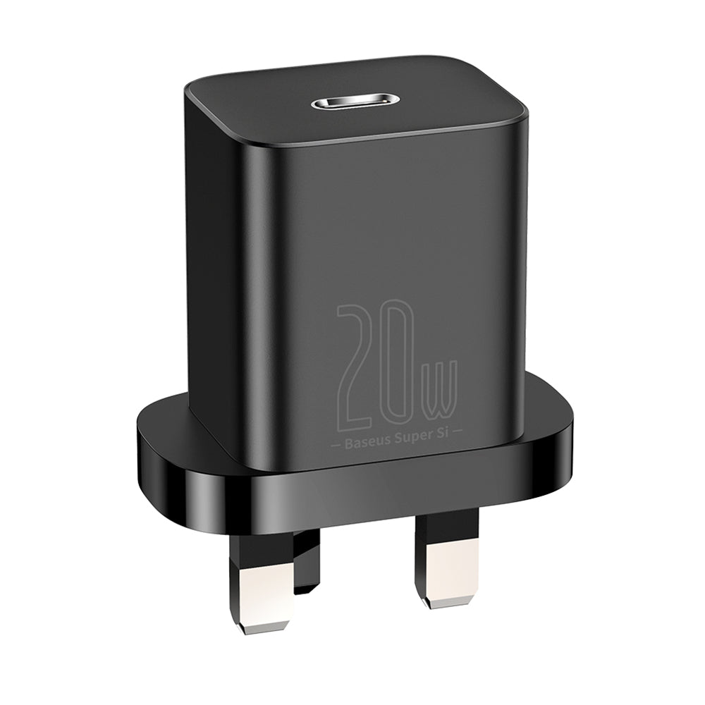 Sieťová nabíjačka Baseus Super Si UK, 20W, 3A, 1 x USB-C, Čierna CCSUP-K01