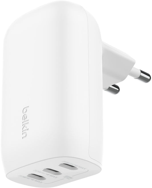 Sieťová nabíjačka Belkin BoostCharge, 67W, 3A, 3 x USB-C, biela WCC002vfWH
