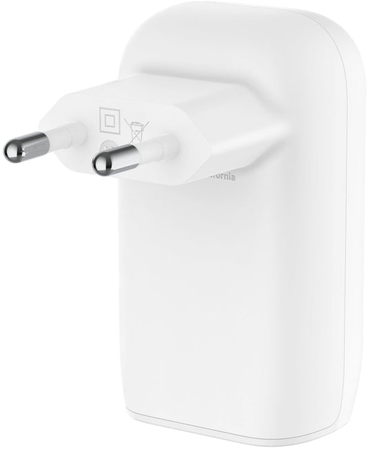 Sieťová nabíjačka Belkin BoostCharge, 67W, 3A, 3 x USB-C, biela WCC002vfWH