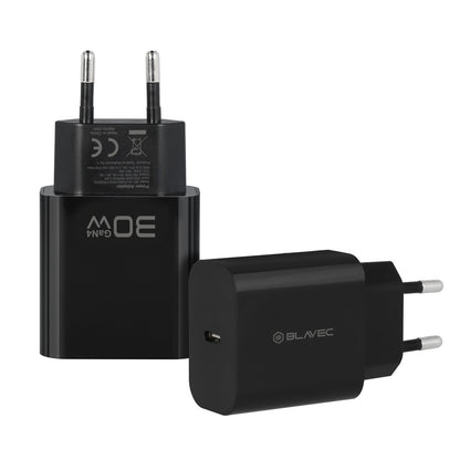 Sieťová nabíjačka Blavec BC-14, 30 W, 3 A, 1 × USB-C, čierna