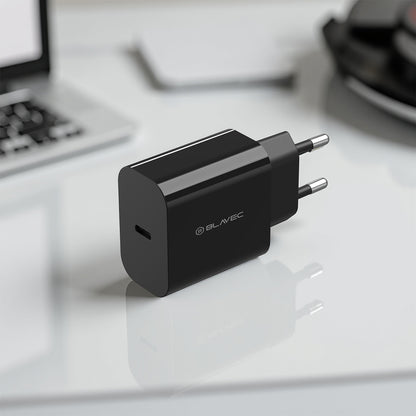 Sieťová nabíjačka Blavec BC-7, 45W, 3A, 1 x USB-C, Čierna