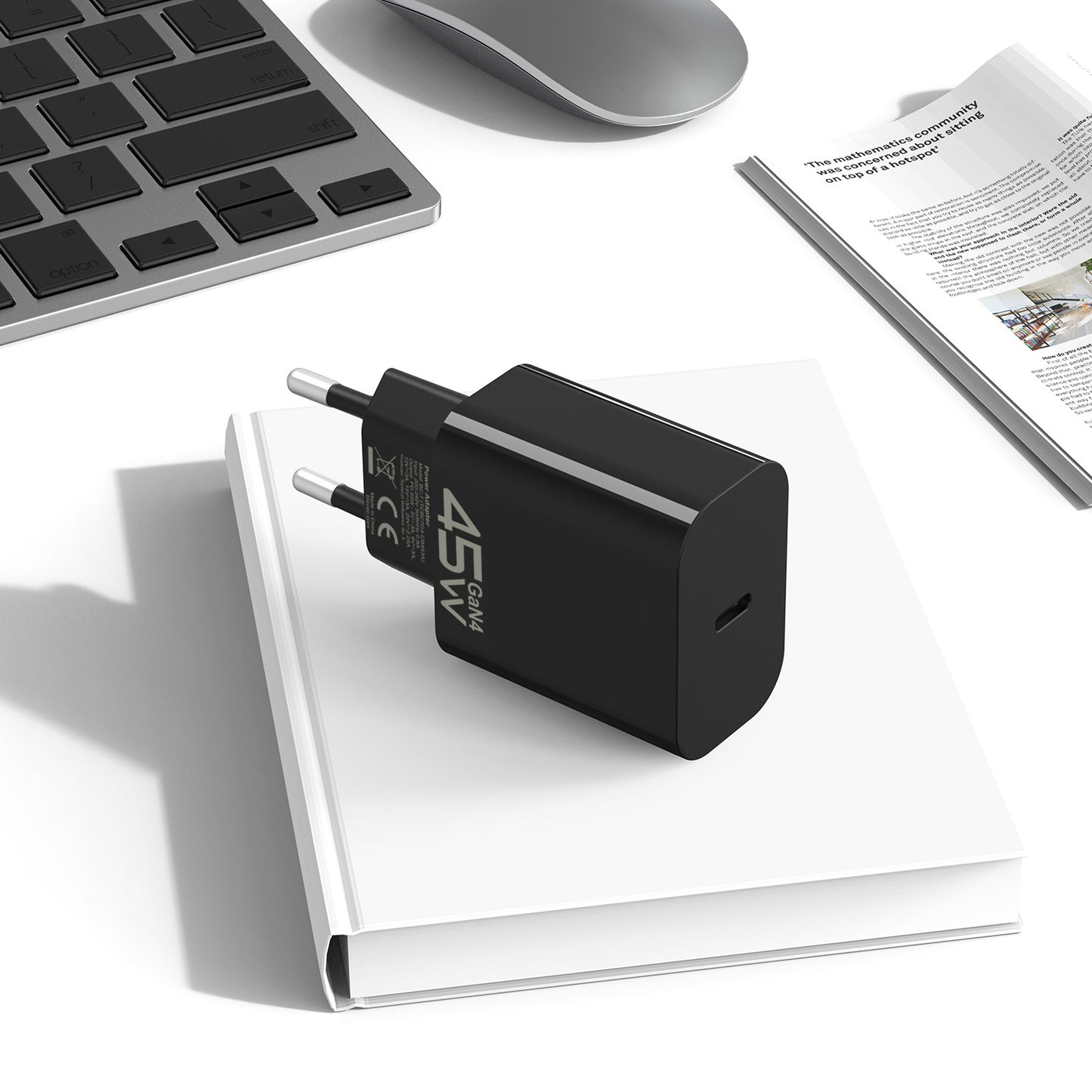 Sieťová nabíjačka Blavec BC-7, 45W, 3A, 1 x USB-C, Čierna