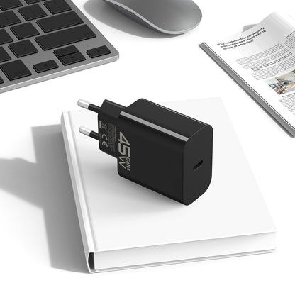 Sieťová nabíjačka Blavec BC-7, 45W, 3A, 1 x USB-C, Čierna
