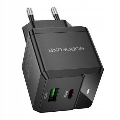 Sieťová nabíjačka Borofone BN19 Intenso, 20W, 3A, 1 x USB-A - 1 x USB-C, Čierna