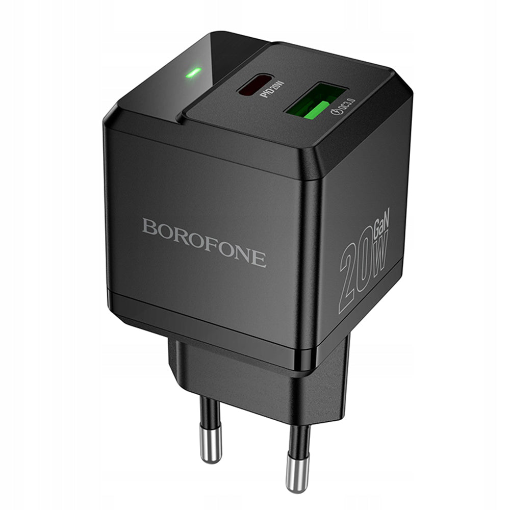 Sieťová nabíjačka Borofone BN19 Intenso, 20W, 3A, 1 x USB-A - 1 x USB-C, Čierna