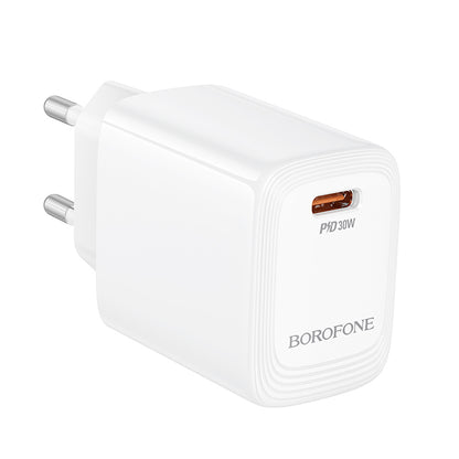 Sieťová nabíjačka Borofone BN28 Fuente, 30W, 3A, 1 x USB-C, Biela