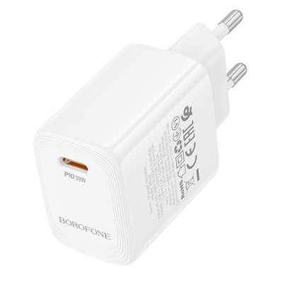 Sieťová nabíjačka Borofone BN28 Fuente, 30W, 3A, 1 x USB-C, Biela
