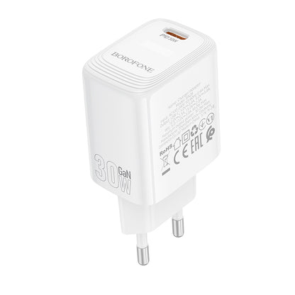Sieťová nabíjačka Borofone BN28 Fuente, 30W, 3A, 1 x USB-C, Biela
