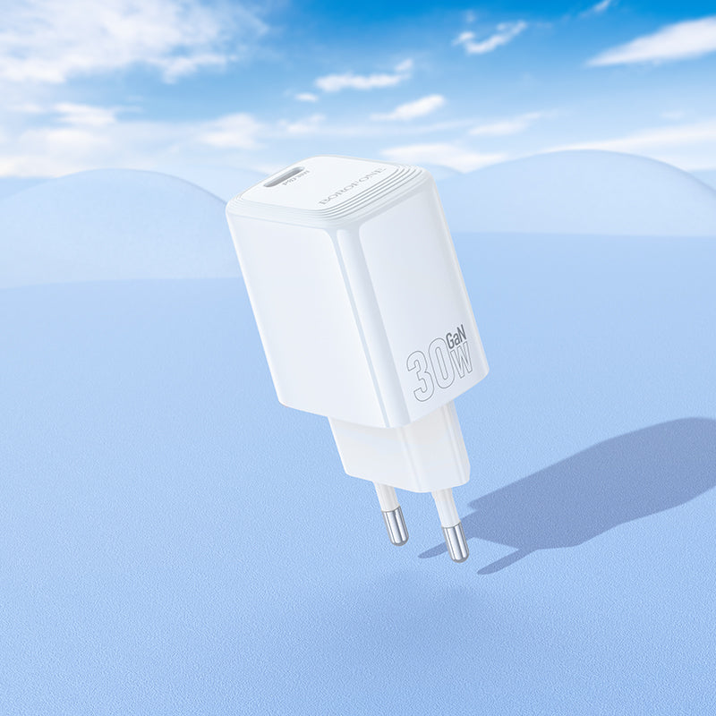 Sieťová nabíjačka Borofone BN28 Fuente, 30W, 3A, 1 x USB-C, Biela
