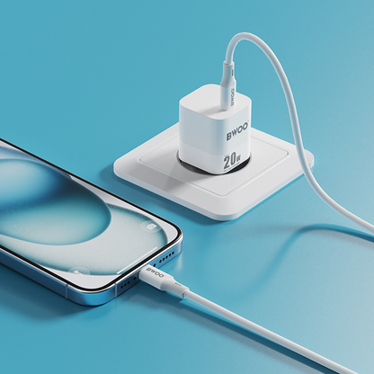 Sieťová nabíjačka BWOO CDA155, 20W, 3A, 1 x USB-C, biela