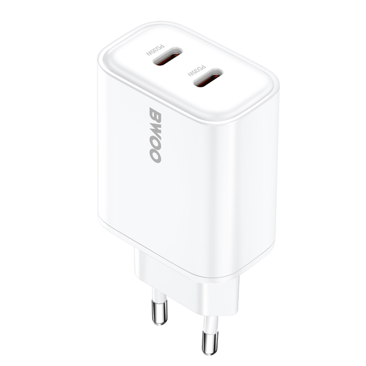 Sieťová nabíjačka BWOO CDA206, 35W, 3A, 2 x USB-C, biela
