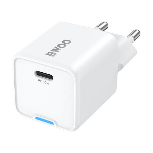 Sieťová nabíjačka BWOO CDA211, 30W, 3A, 1 x USB-C, Biela