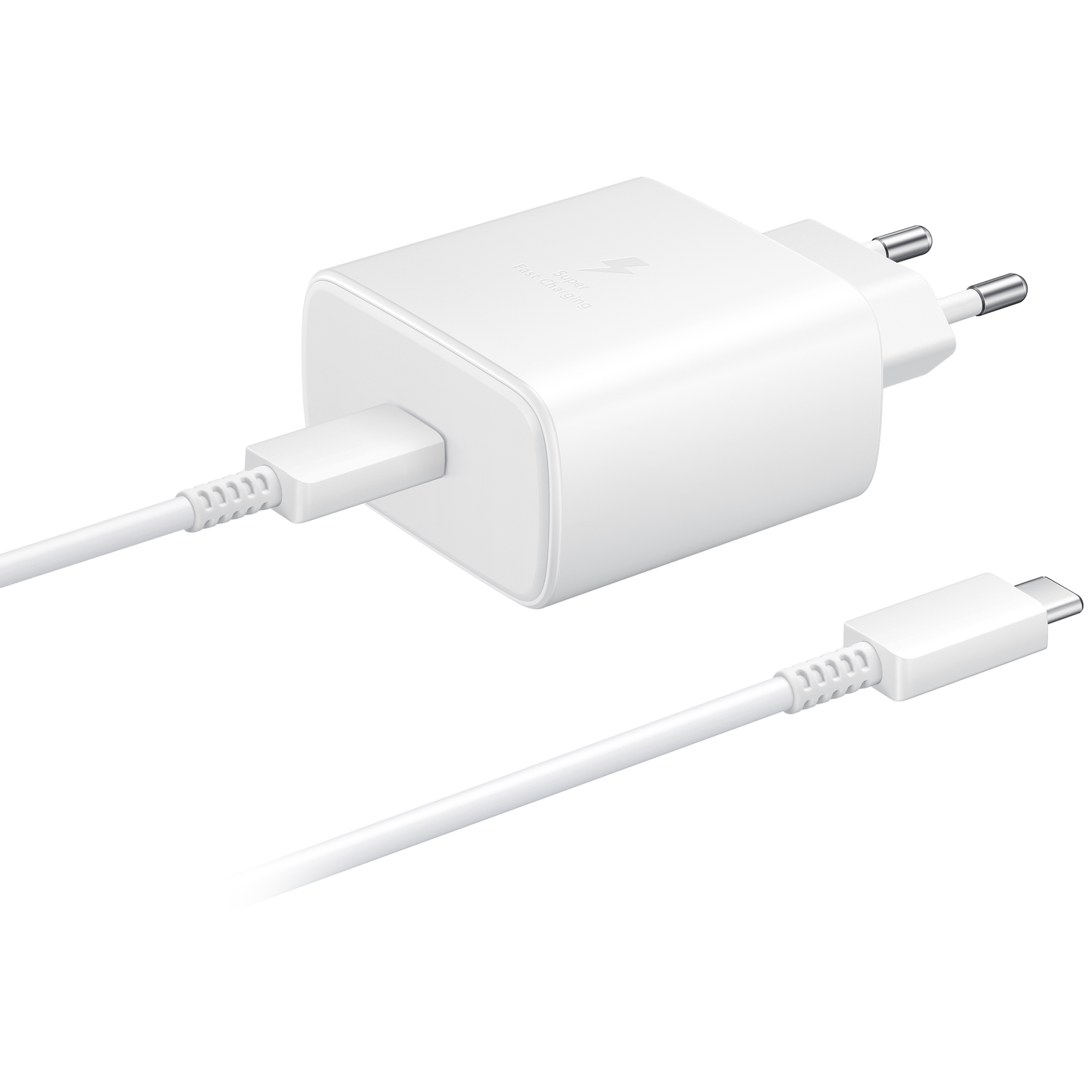 Sieťová nabíjačka s káblom USB-C Samsung EP-TA845 + EP-DA705BWE, 45W, 4.05A, 1 x USB-C, Biela GP-TOU021RFBWW