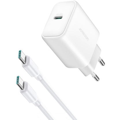 Sieťová nabíjačka s káblom USB-C Joyroom JR-TCF24, 30W, 3A, 1 x USB-C, Biela