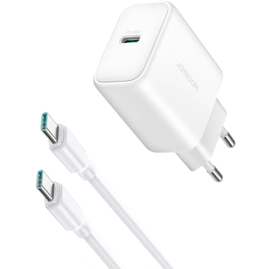 Sieťová nabíjačka s káblom USB-C Joyroom JR-TCF24, 30W, 3A, 1 x USB-C, Biela