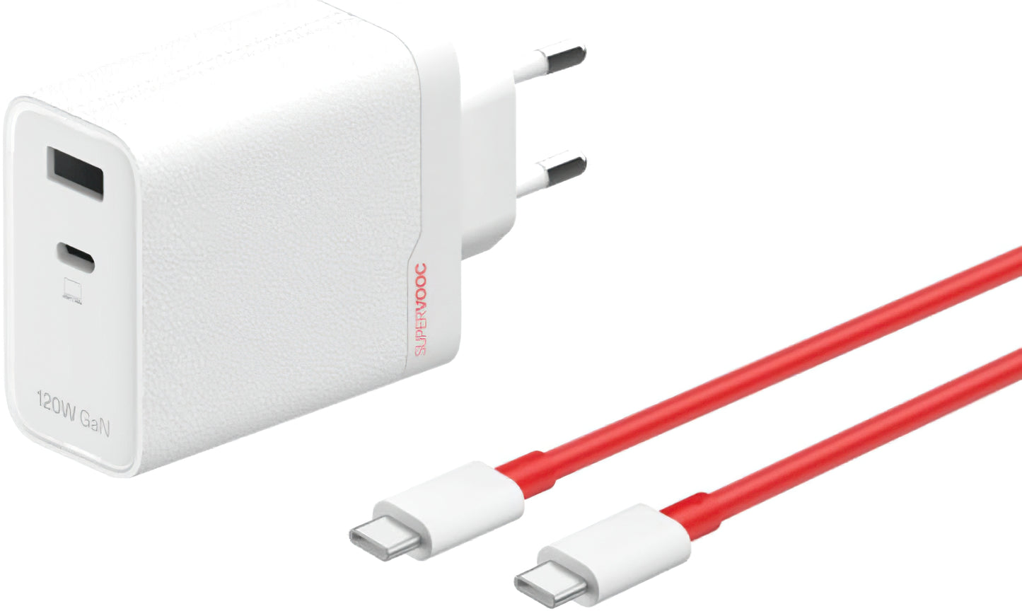 Sieťová nabíjačka s káblom USB-C OnePlus OSABBCBBAE, 120W, 7.3A, 1 x USB-A - 1 x USB-C, Biela 5461100631