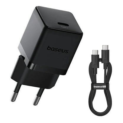 Sieťová nabíjačka s káblom USB-C Baseus Palm, 20W, 3A, 1 x USB-C, Čierna P10111602113-01