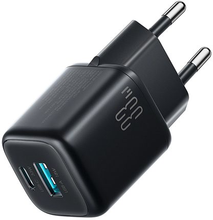 Sieťová nabíjačka s USB-C káblom Joyroom JR-TG7, 33W, 3A, 1 x USB-A - 1 x USB-C, čierna