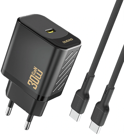 Sieťová nabíjačka s káblom USB-C Dudao A27PCEU, 30W, 3A, 1 x USB-C, čierna