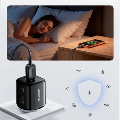Sieťová nabíjačka s USB-C káblom Joyroom JR-TG7, 33W, 3A, 1 x USB-A - 1 x USB-C, čierna