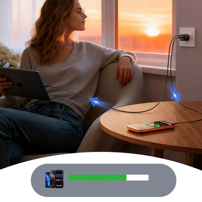Sieťová nabíjačka s USB-C káblom Joyroom JR-TG7, 33W, 3A, 1 x USB-A - 1 x USB-C, čierna