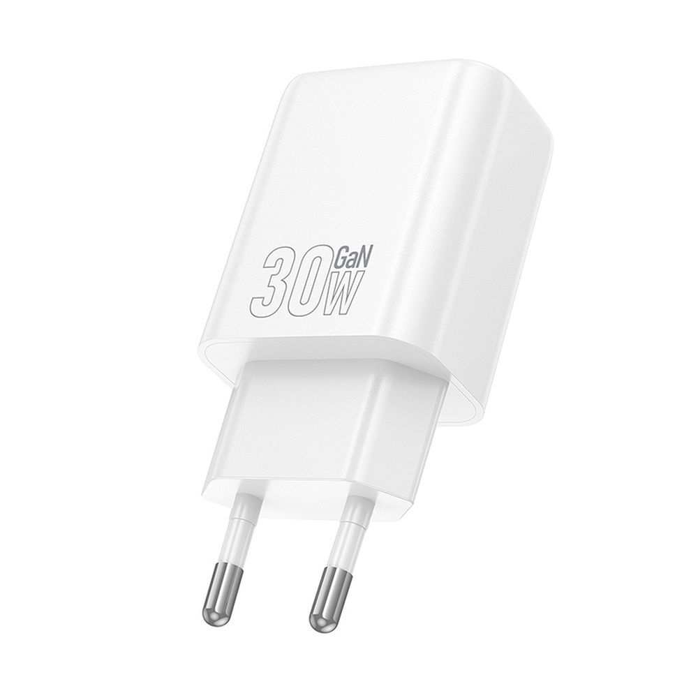 Sieťová nabíjačka HOCO N63, 30W, 3A, 1 x USB-A - 1 x USB-C, Biela