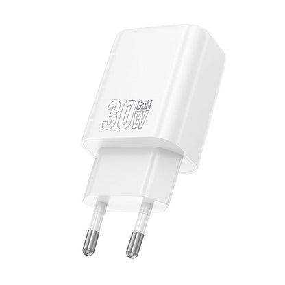 Sieťová nabíjačka HOCO N63, 30W, 3A, 1 x USB-A - 1 x USB-C, Biela