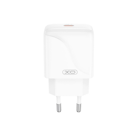 Sieťová nabíjačka s káblom USB-C XO Design L141, 20W, 3A, 1 x USB-C, Biela