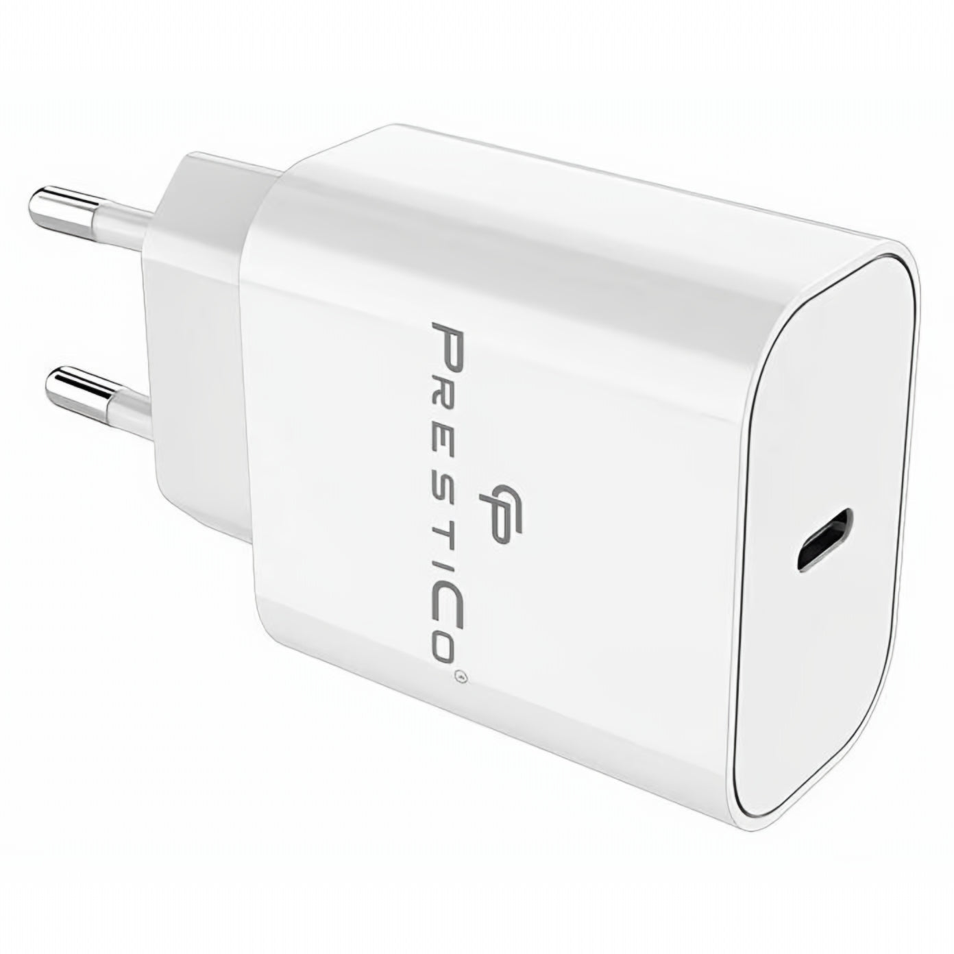 Sieťová nabíjačka s káblom USB-C Prestico F15S-C, 30W, 3A, 1 x USB-C, Biela