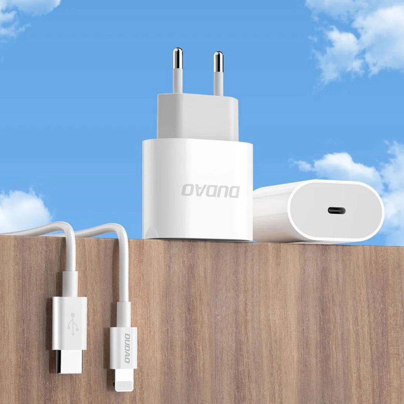 Sieťová nabíjačka s káblom USB-C Dudao A14EUC, 20W, 3A, 1 x USB-C, Čierna