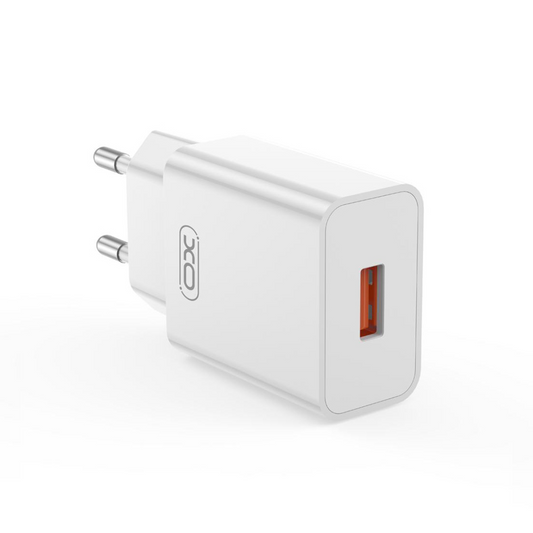 Sieťová nabíjačka s káblom microUSB XO Design L127, 18W, 3A, 1 x USB-A, biela