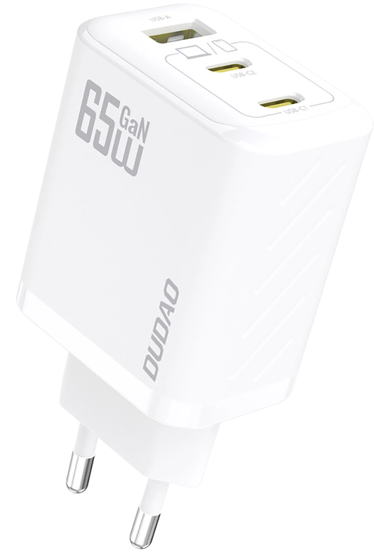 Sieťová nabíjačka s USB-C káblom Dudao A29C, 65W, 3,25A, 1 x USB-A - 2 x USB-C, biela
