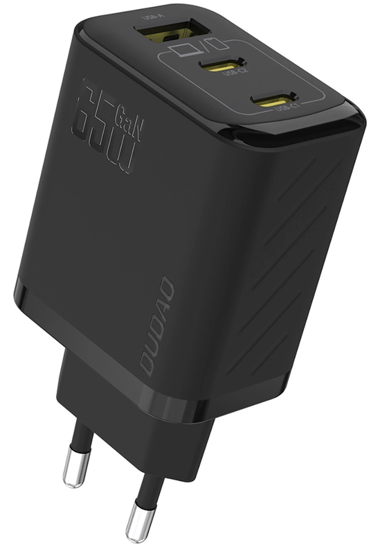 Sieťová nabíjačka s USB-C káblom Dudao A29C, 65W, 3,25A, 1 x USB-A - 2 x USB-C, čierna