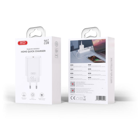 Sieťová nabíjačka s káblom microUSB XO Design CE33, 18W, 3A, 1 x USB-A, Biela