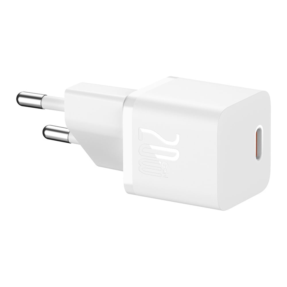 Sieťová nabíjačka s káblom USB-C Baseus GaN5, 20W, 3A, 1 x USB-C, Biela P10110900213-01