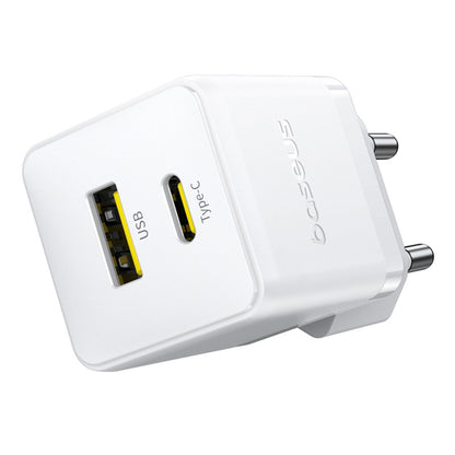 Sieťová nabíjačka s káblom USB-C Baseus Palm, 20W, 3A, 1 x USB-A - 1 x USB-C, Biela P10111608213-01