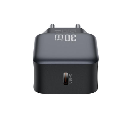 Sieťová nabíjačka s káblom Lightning XO Design L155, 30W, 3A, 1 x USB-C, čierna