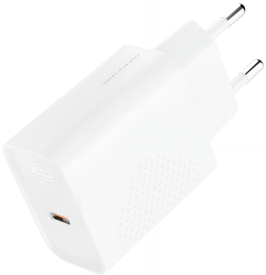 Sieťová nabíjačka s káblom USB-C XO Design L162, 30W, 3A, 1 x USB-C, Biela